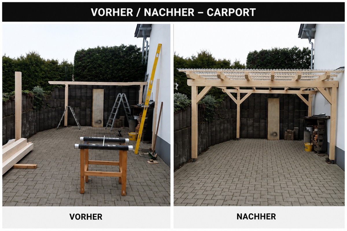 Carport Montageprojekt